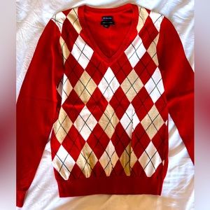 Tommy Hilfiger XS Petite Argyle Sweater